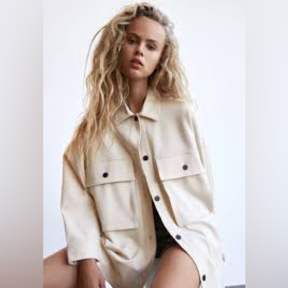 Zara Women’s Cream Utility Jacket